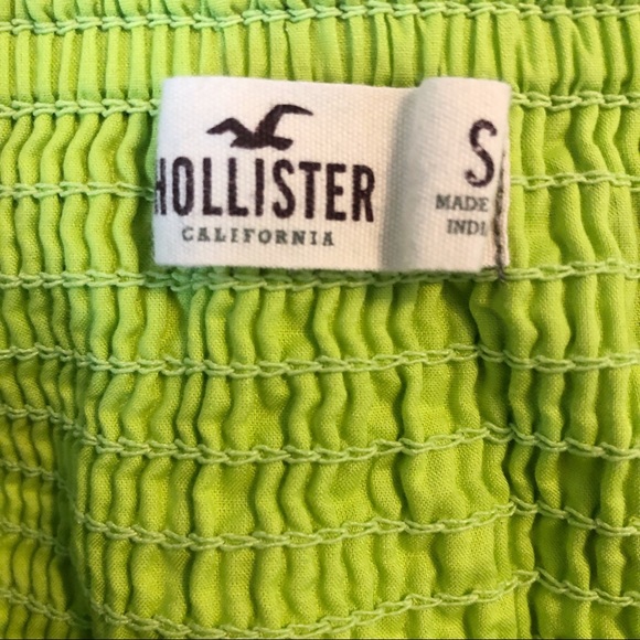 Hollister Strapless Mini Dress Floral Skater Neon - Picture 8 of 8